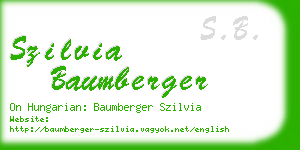 szilvia baumberger business card